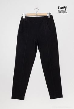 Immagine di PULL UP BLACK TROUSER STRETCH WITH ELASTICATED WAIST